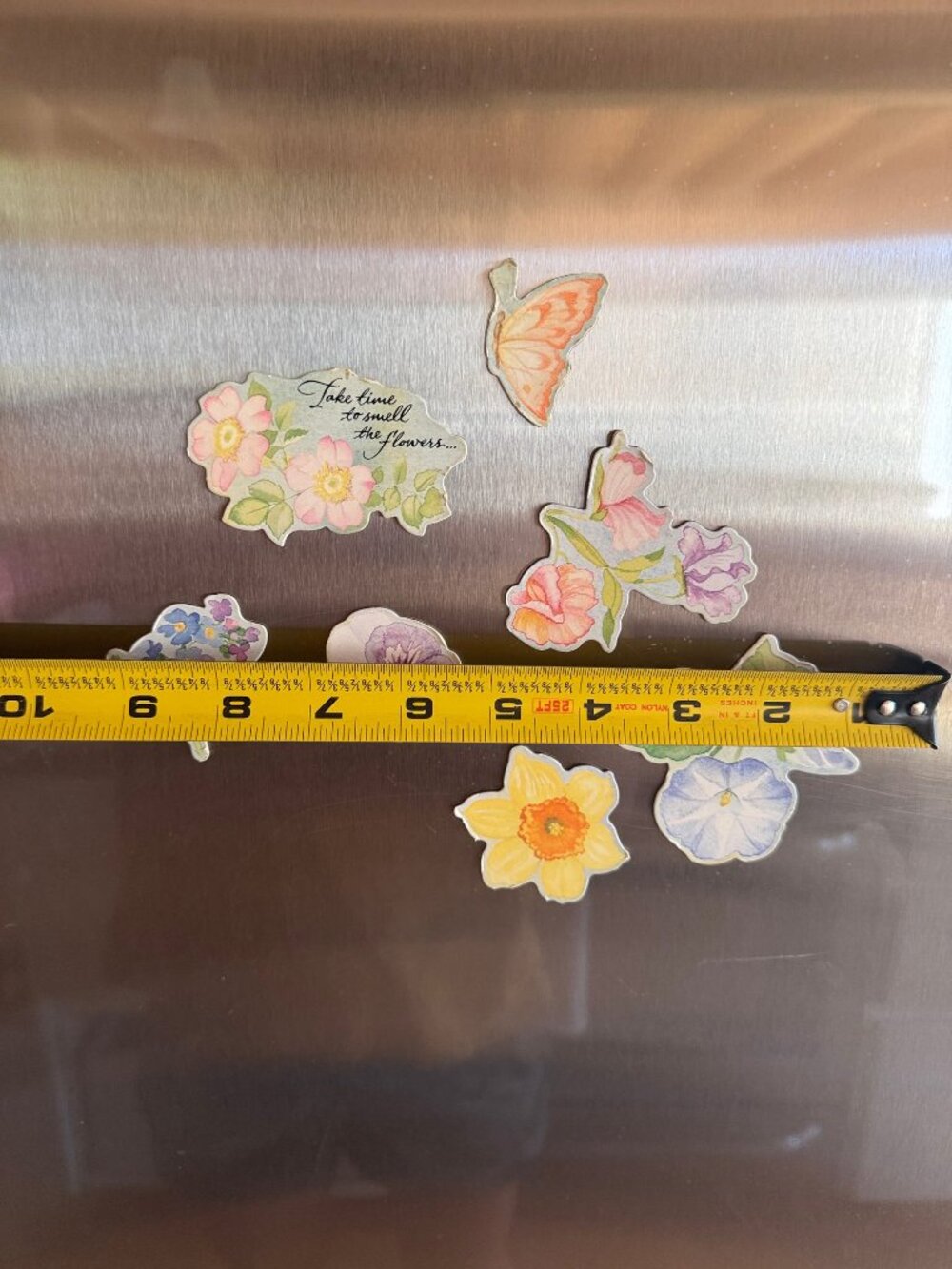 Vintage Floral Fridge Magnet Set - 8pc Watercolor Botanical & Butterfly - Picture 7 of 7